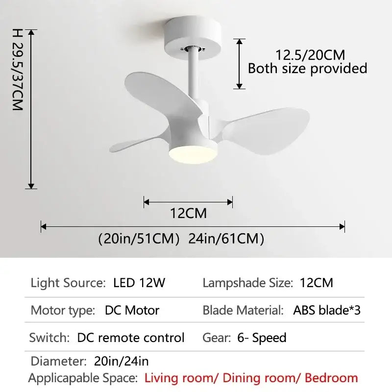 White Wood Mini Fan