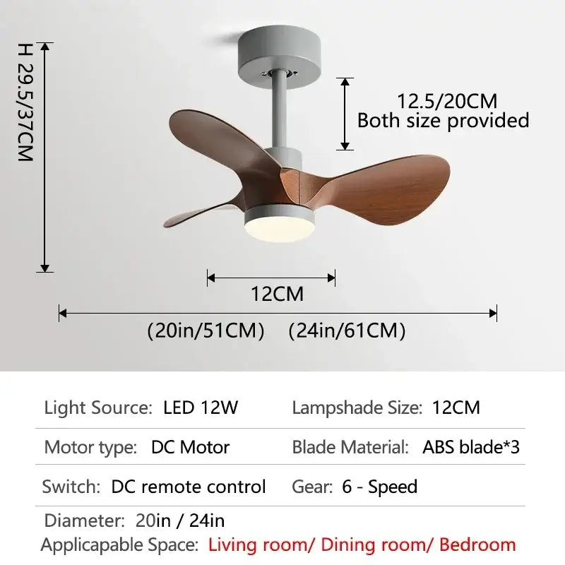 White Wood Mini Fan