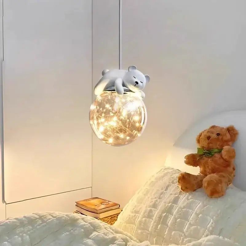 White Bear Glass Chandelier