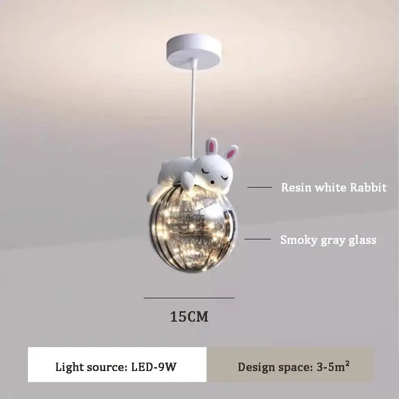 White Bear Glass Chandelier