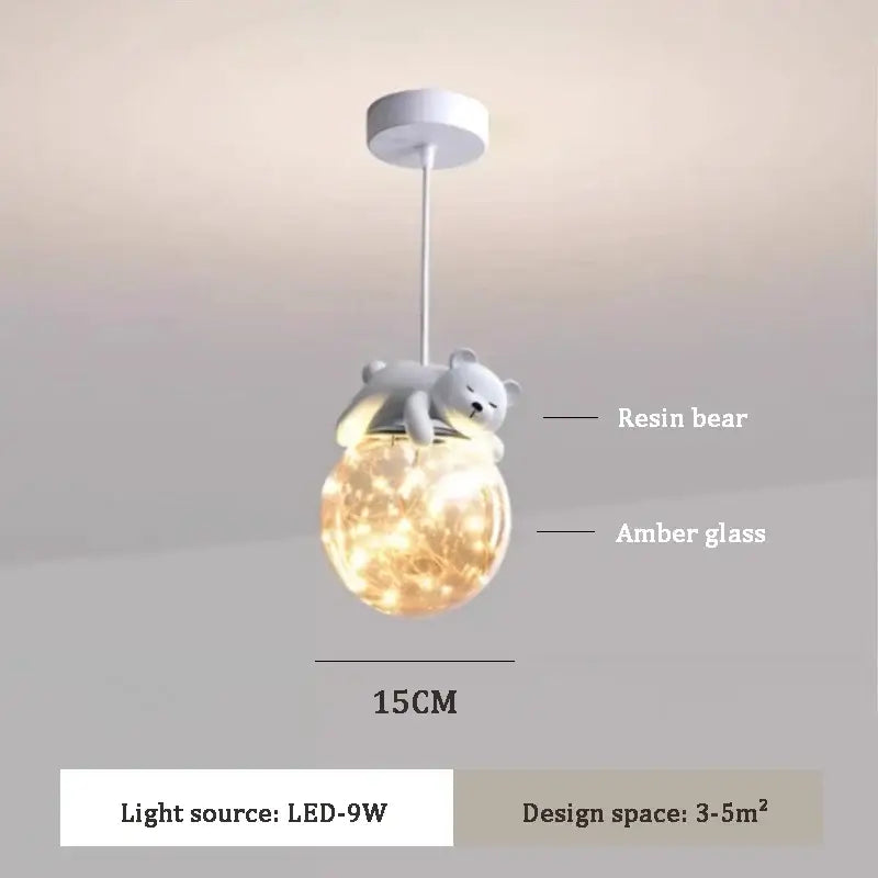 White Bear Glass Chandelier