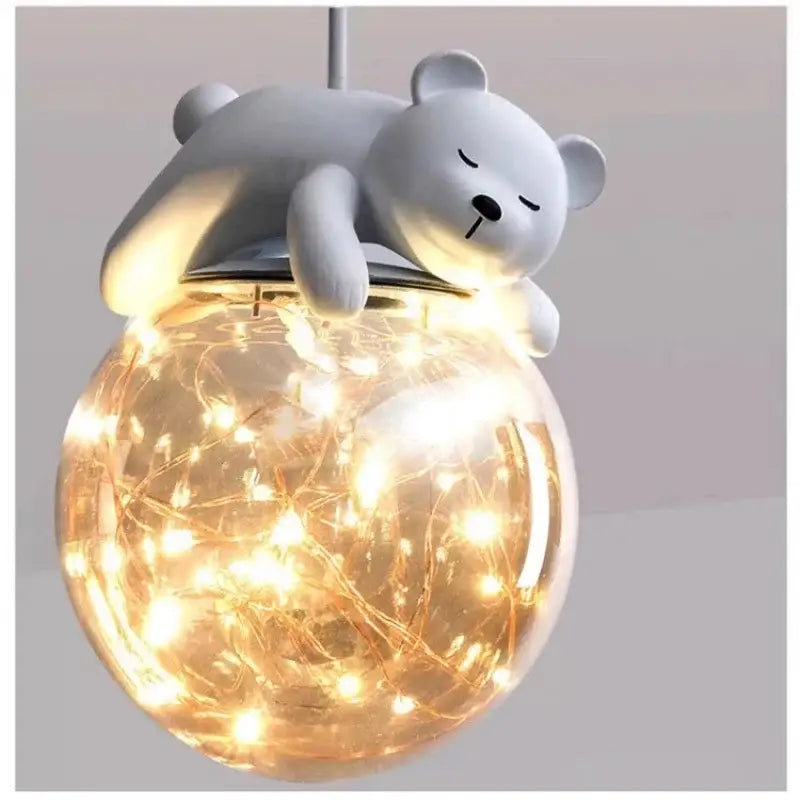 White Bear Glass Chandelier