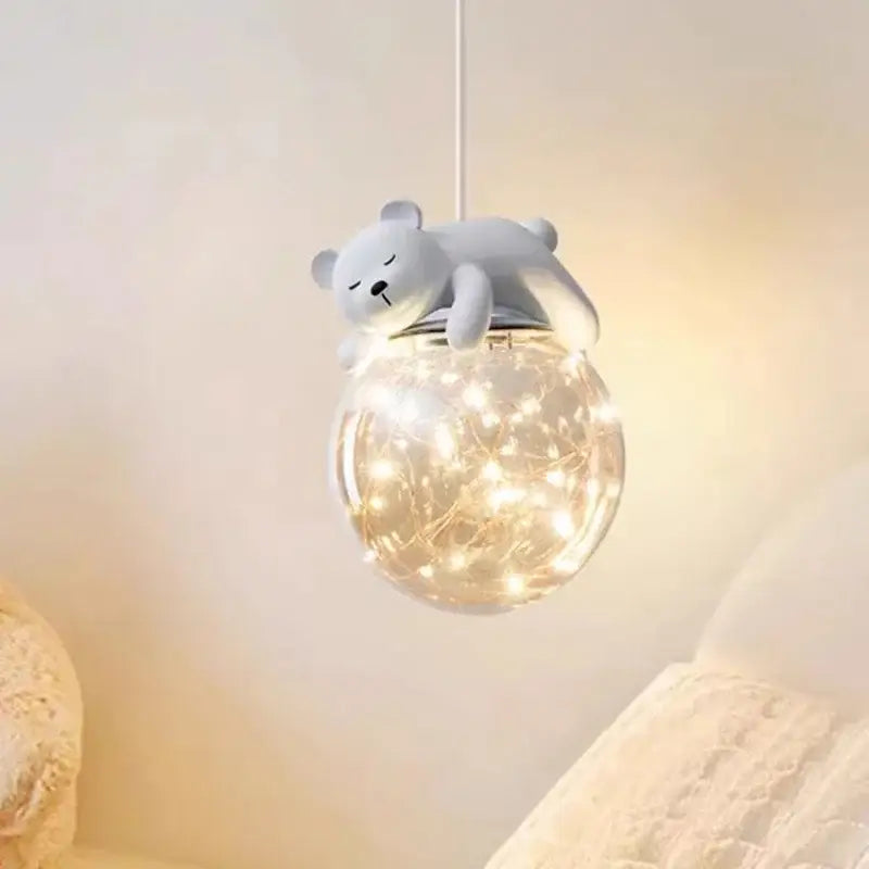 White Bear Glass Chandelier