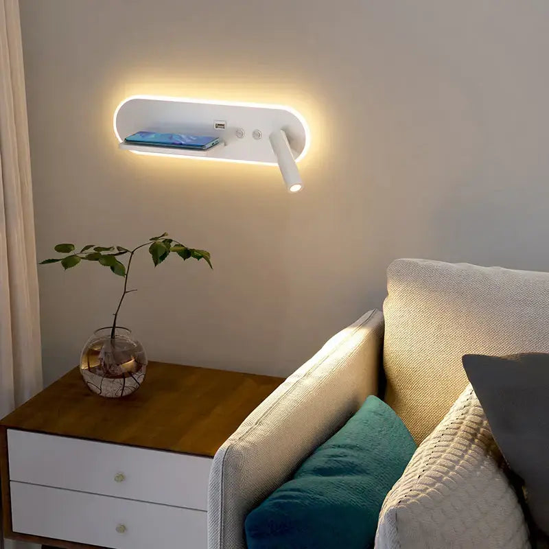 White Wireless Charging Lamp