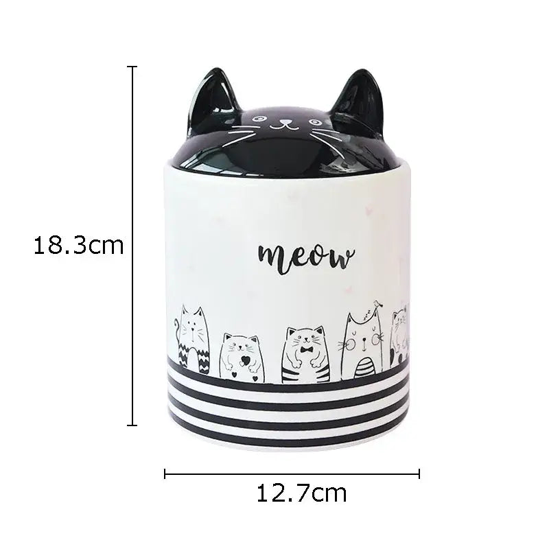 Ceramic Cat Jewelry Jar