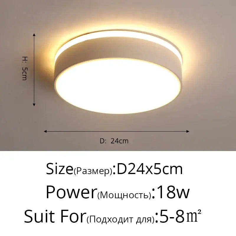 White Square Ceiling Light