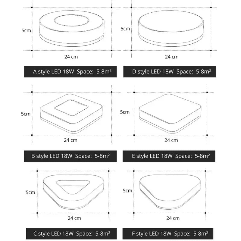 White Square Ceiling Light