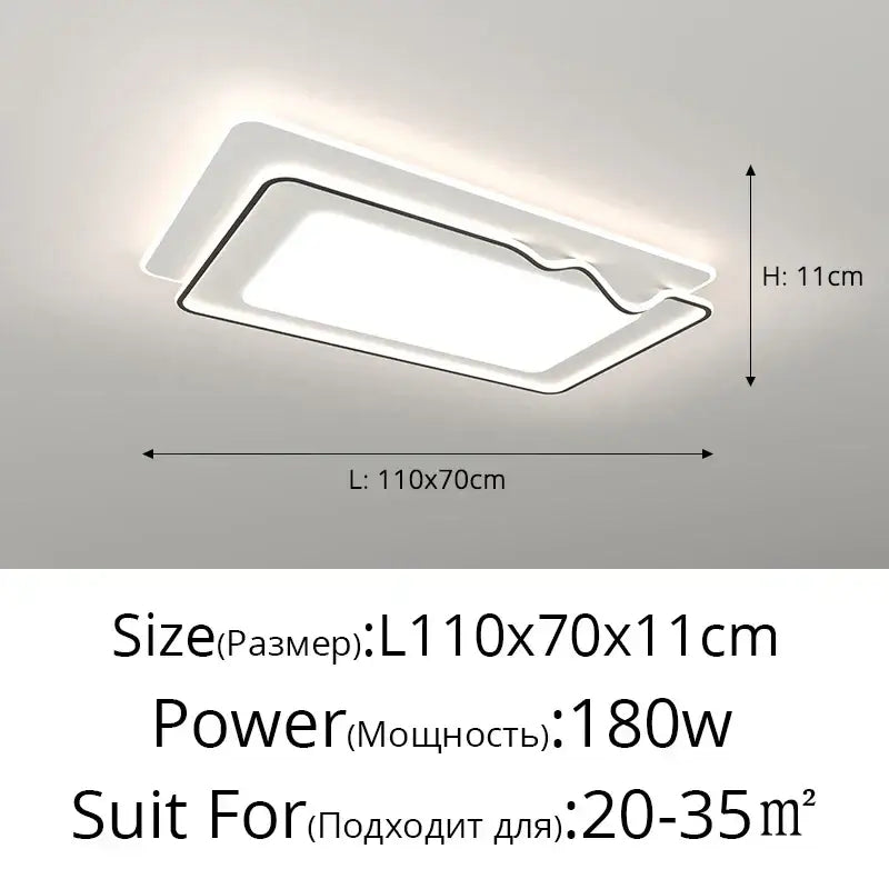 Black Square Chandelier Light