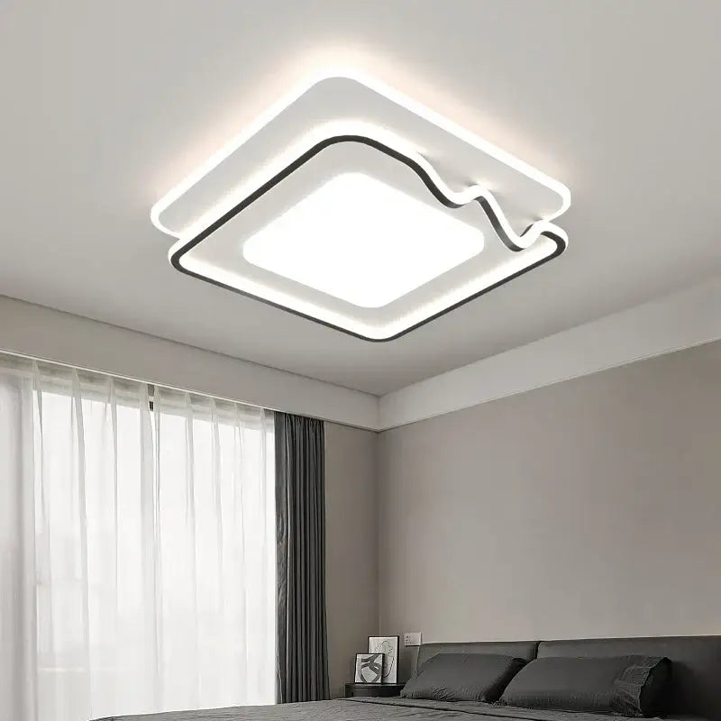 Black Square Chandelier Light