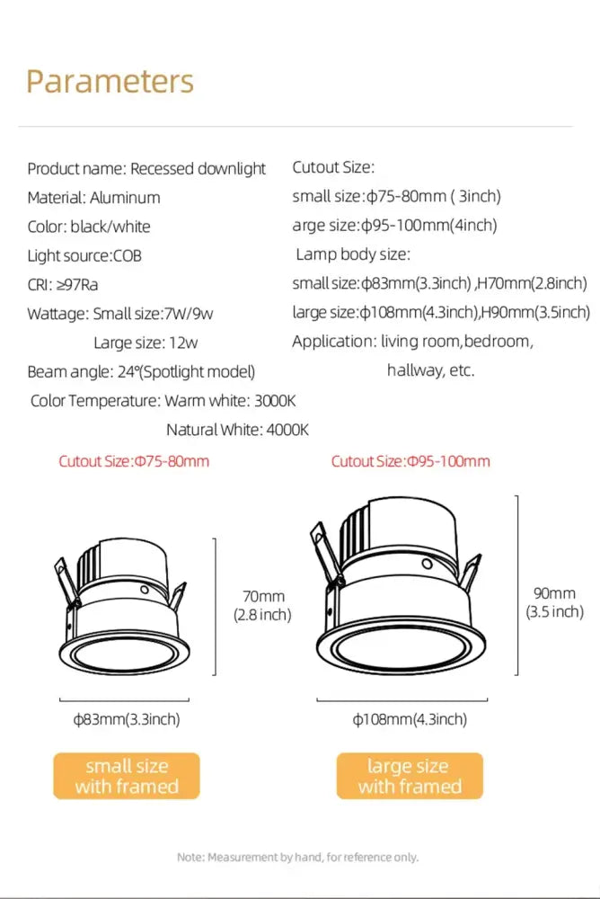 Black Recessed LED Spotlights