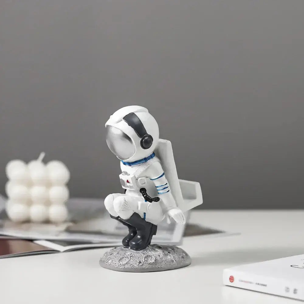 Blue Astronaut Resin Figurines