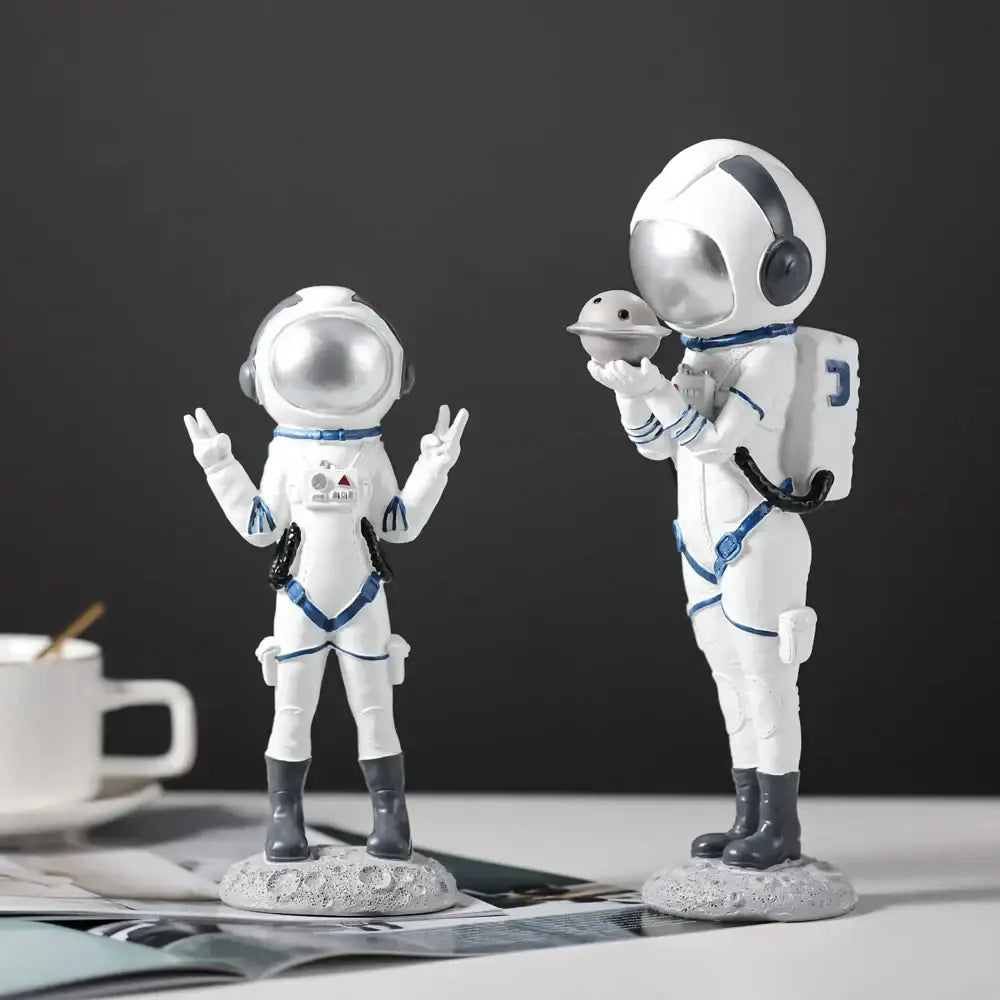 Blue Astronaut Resin Figurines