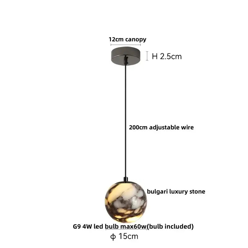 Marble Glass Pendant Lamp