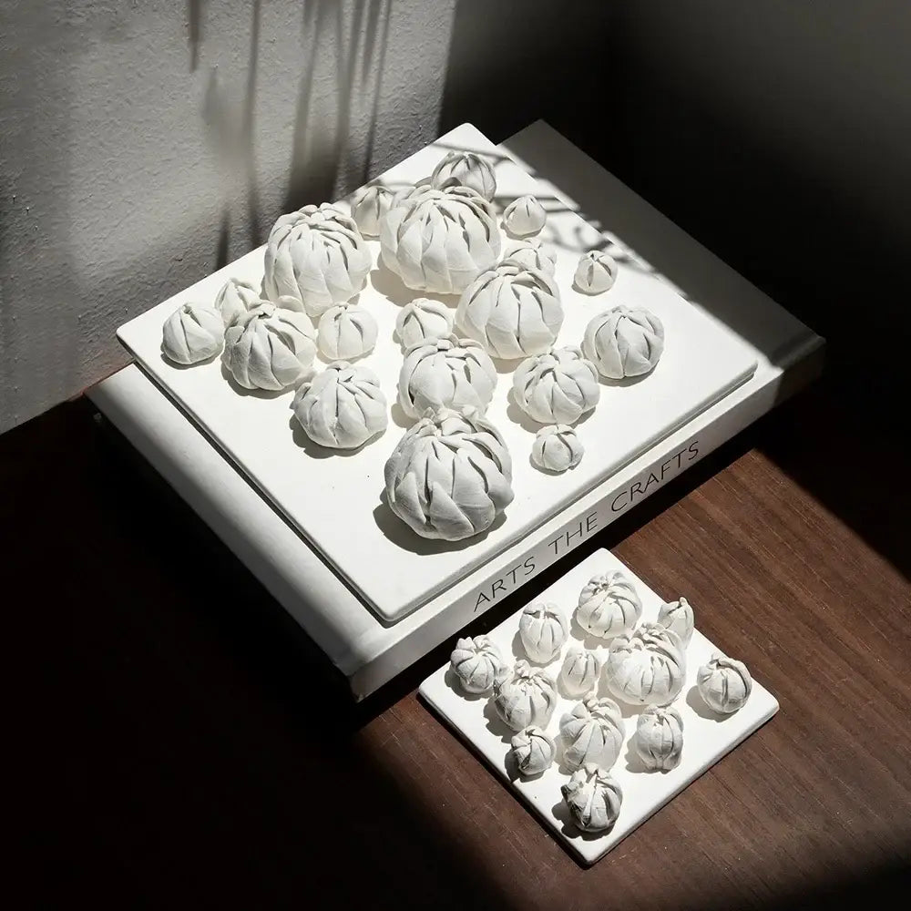 White Bud Ceramic Wall Art