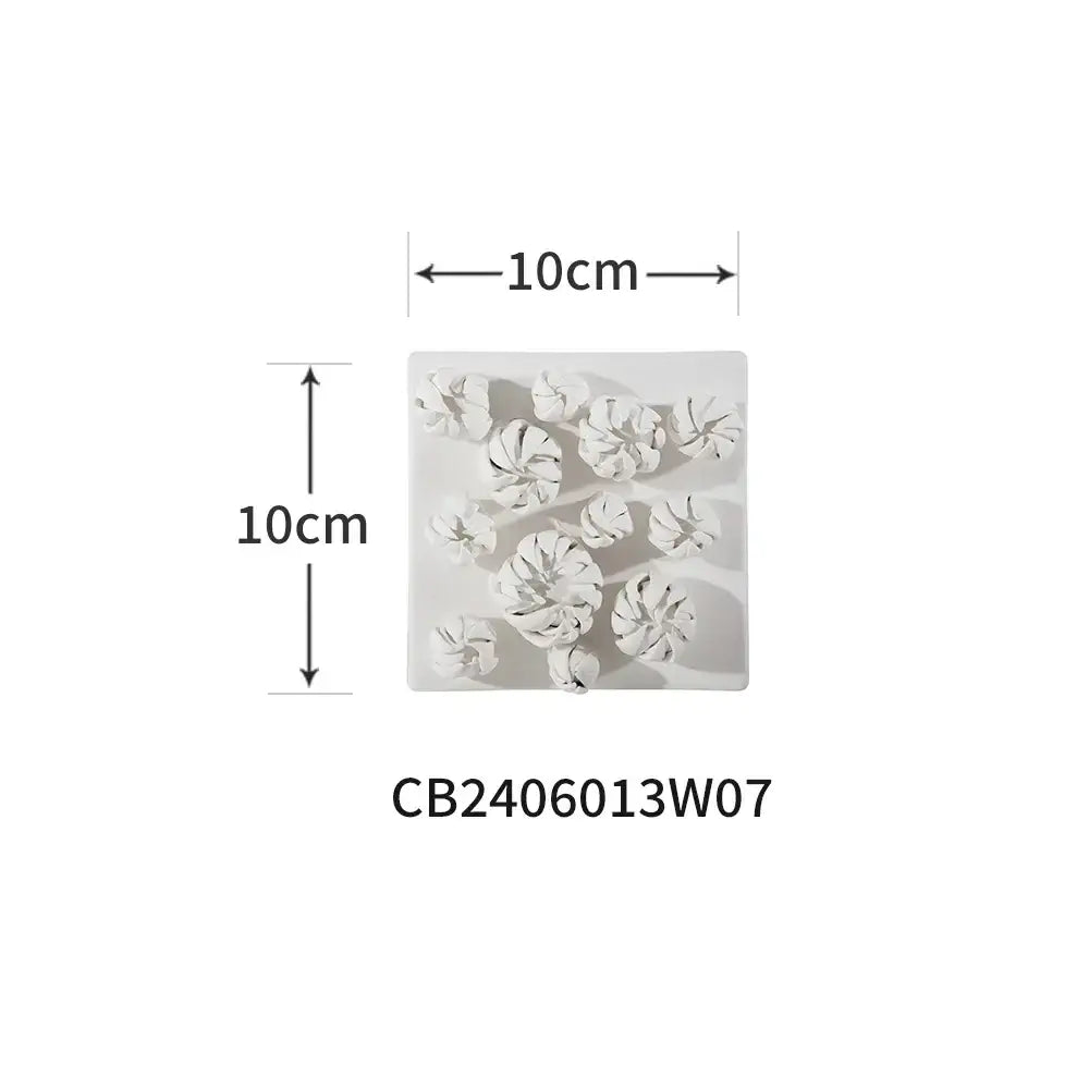 White Bud Ceramic Wall Art