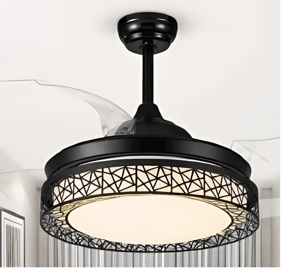 White Curved Blade Ceiling Fan