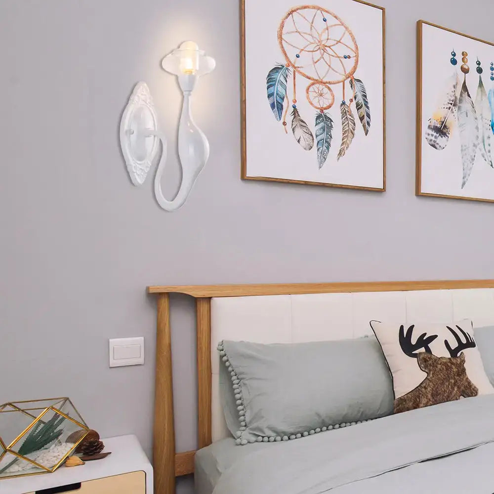 White Ceramic Wall Sconce