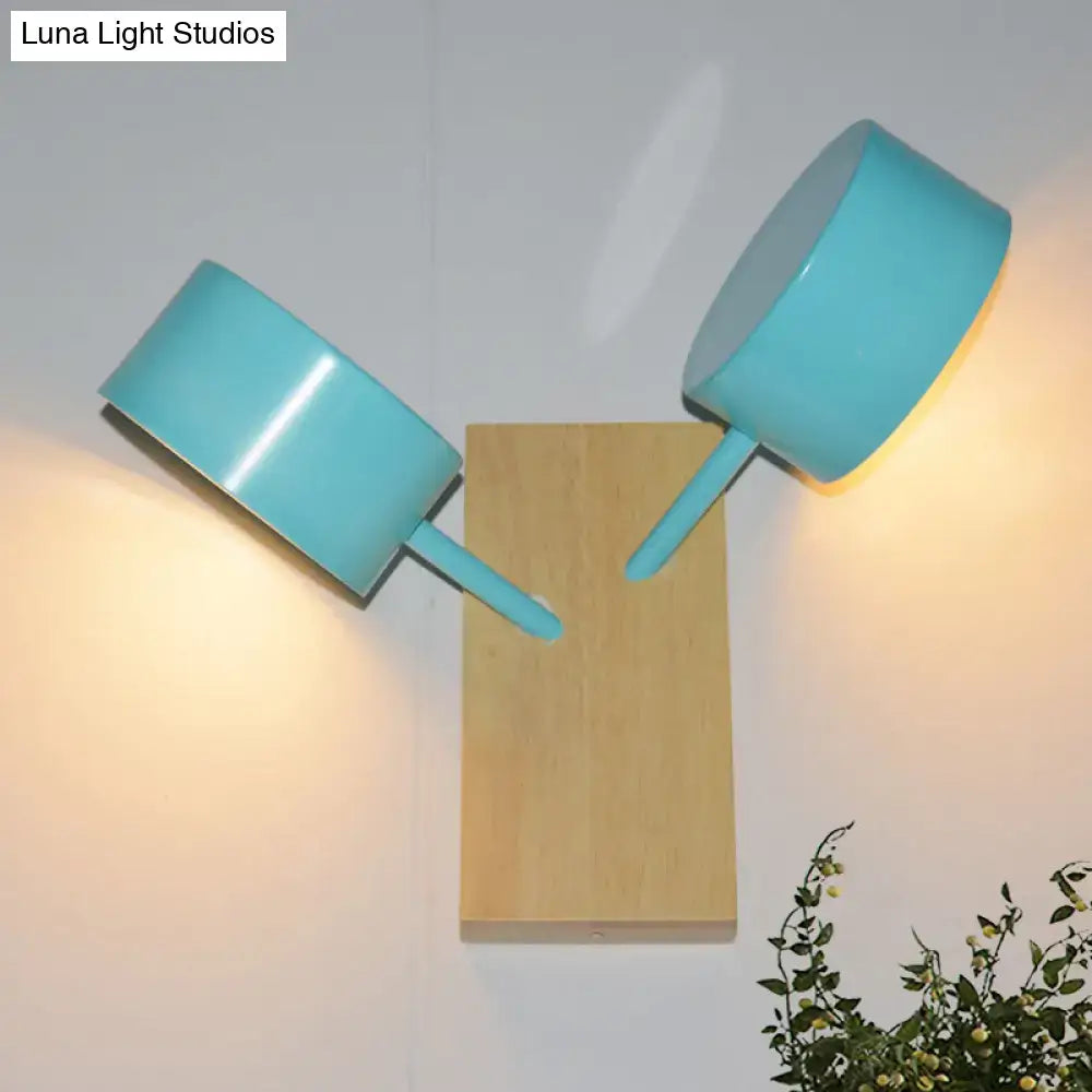 White Ceramic Drum Sconce