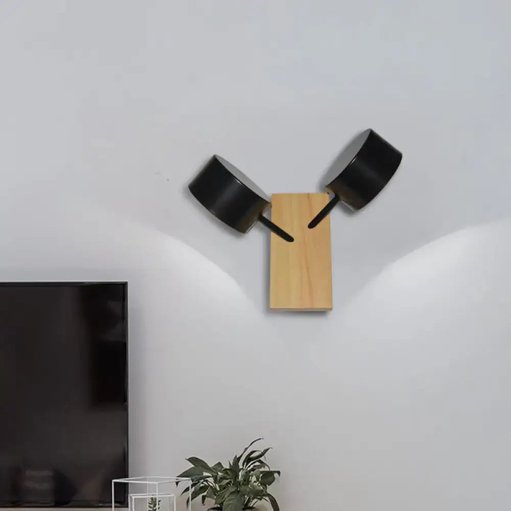 White Ceramic Drum Sconce
