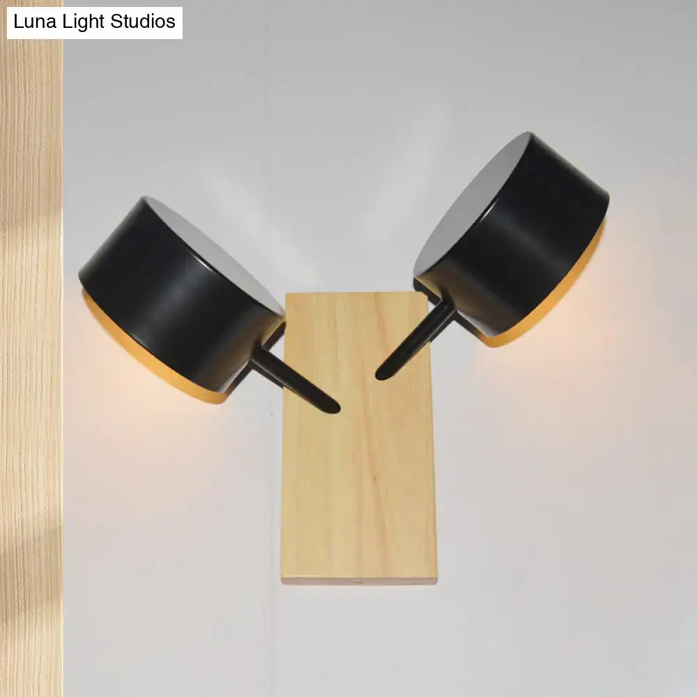 White Ceramic Drum Sconce