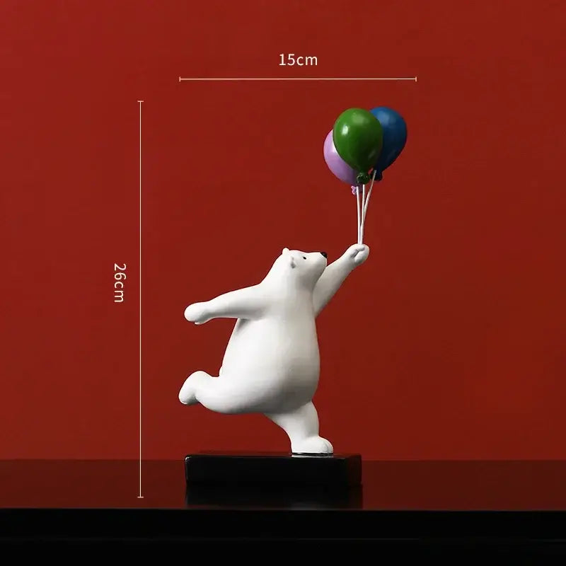 White Ceramic Bear Figurines