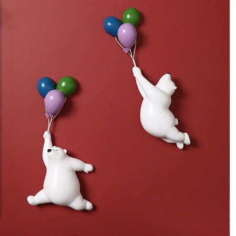 White Ceramic Bear Figurines