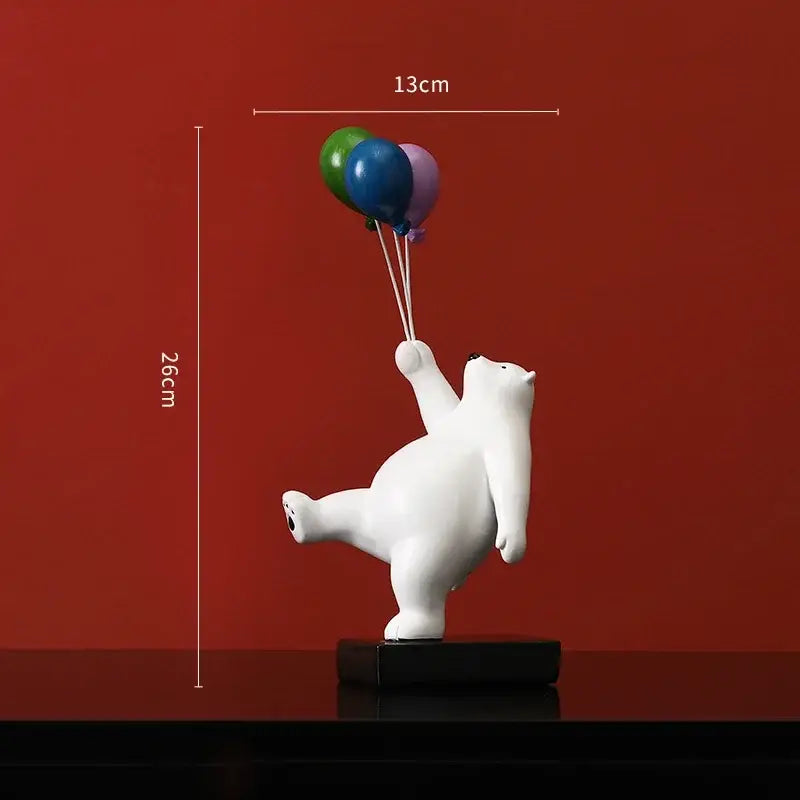 White Ceramic Bear Figurines
