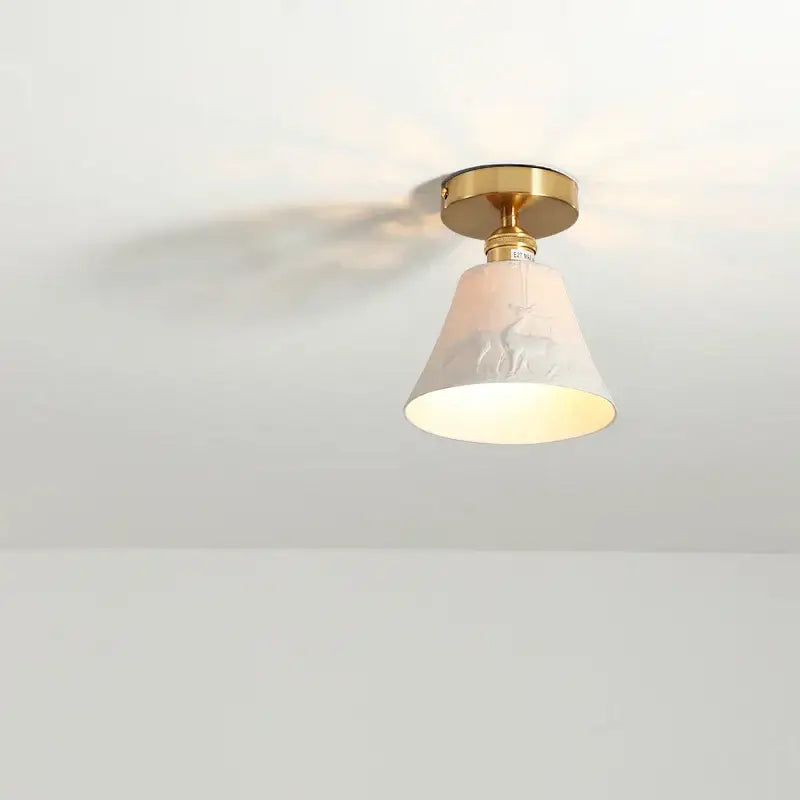White Ceramic LED Ceiling Light