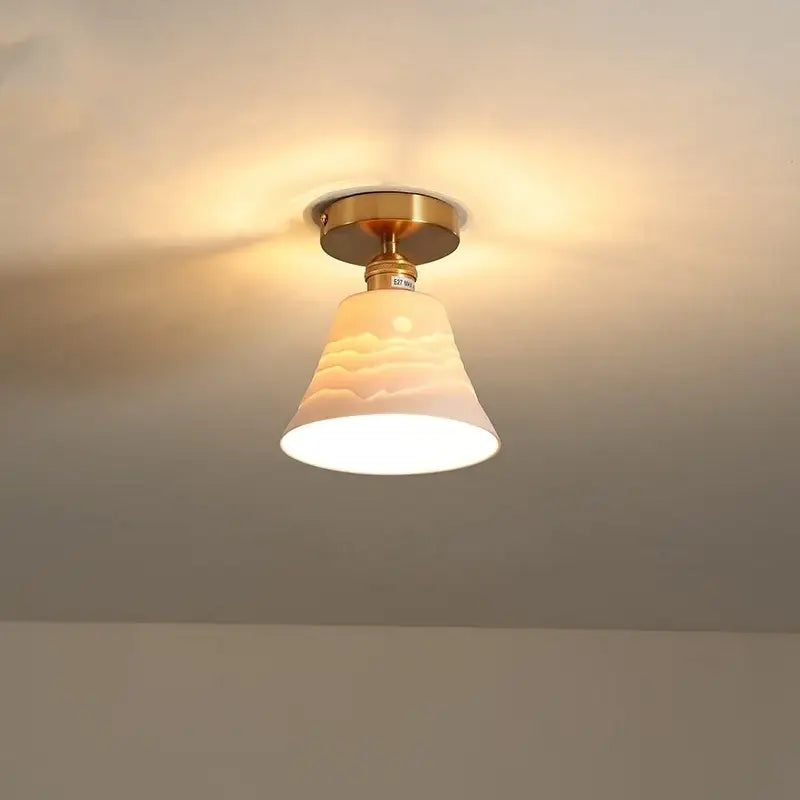 White Ceramic LED Ceiling Light