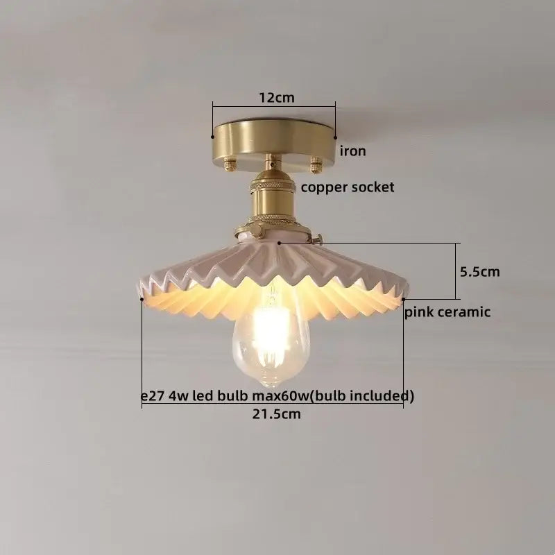 White Ceramic LED Ceiling Light