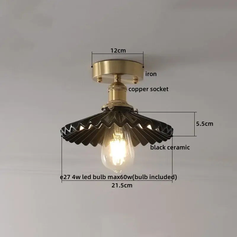 White Ceramic LED Ceiling Light