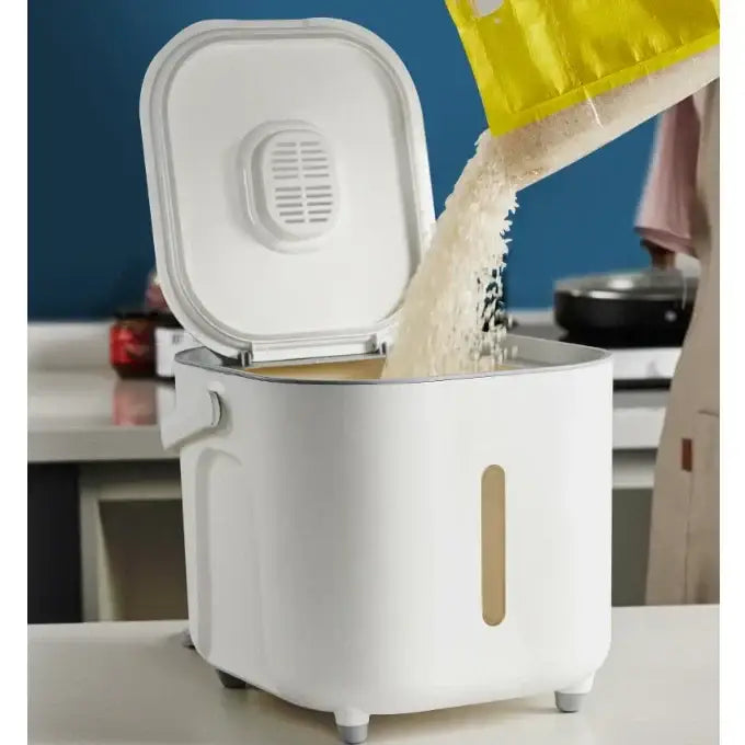 White Ceramic Grain Storage Container