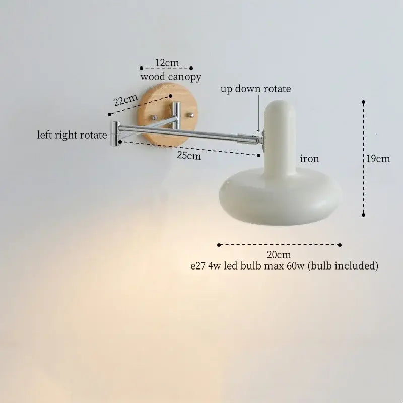 Cream Iron Wall Lamp