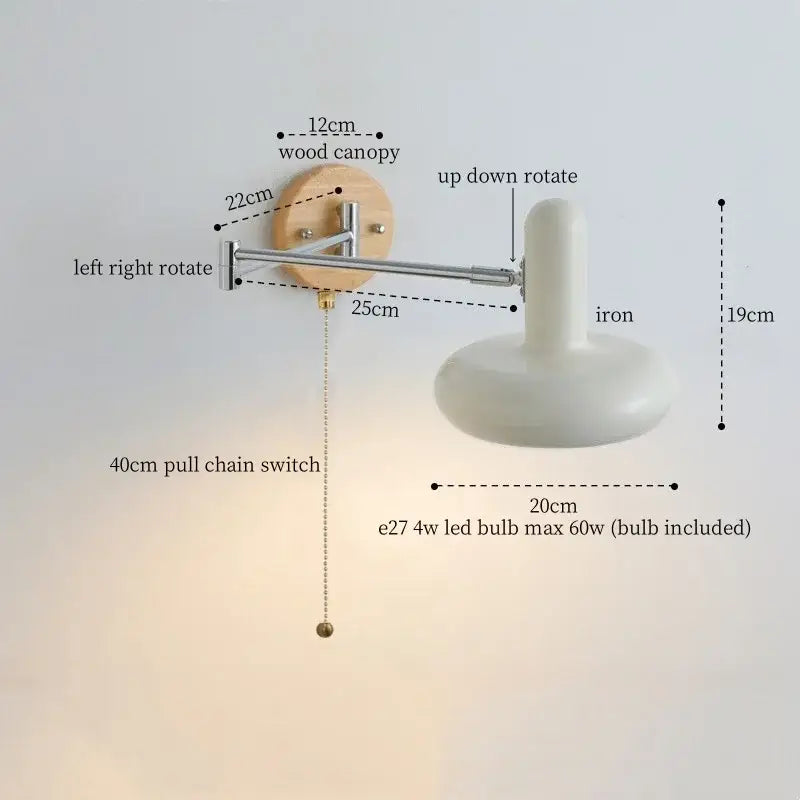 Cream Iron Wall Lamp