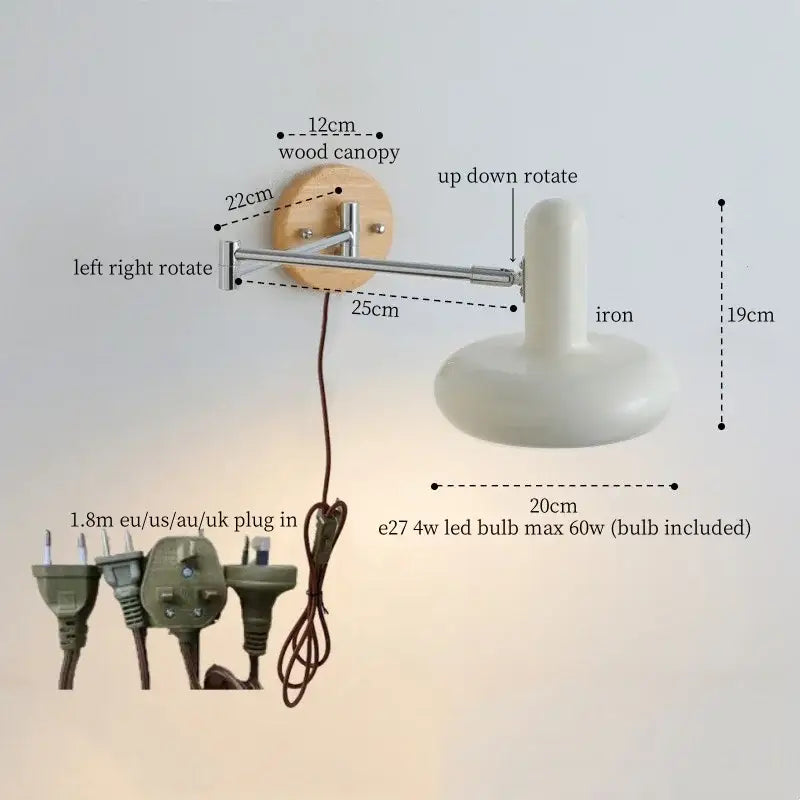 Cream Iron Wall Lamp
