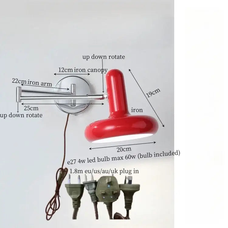 Cream Iron Wall Lamp