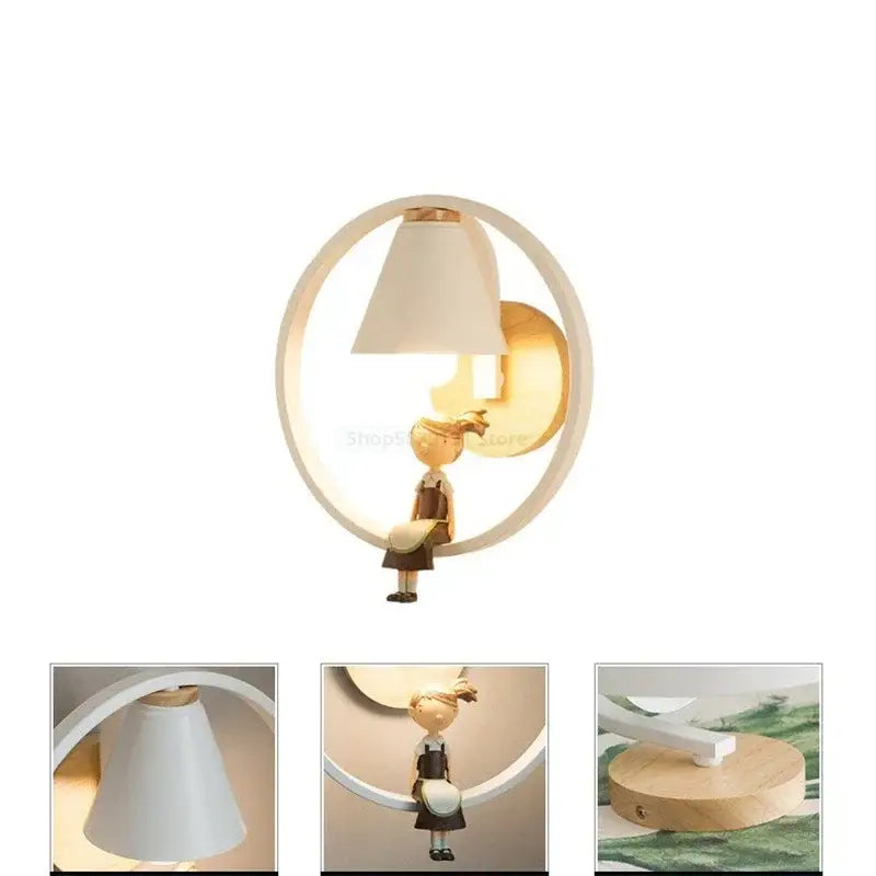 White Child Figurine Lamp