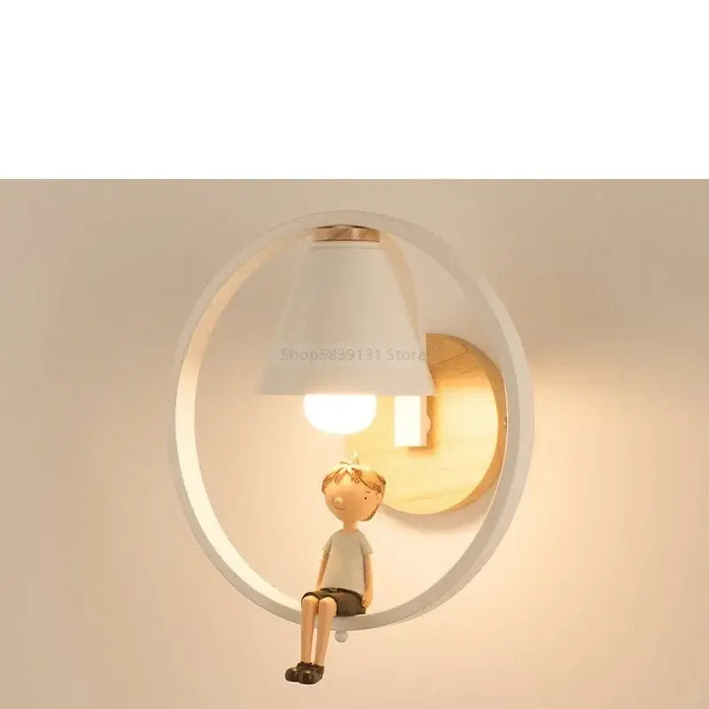 White Child Figurine Lamp
