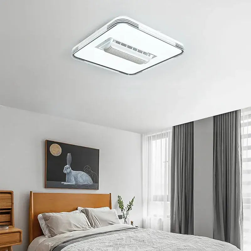 Chrome Square Ceiling Fan