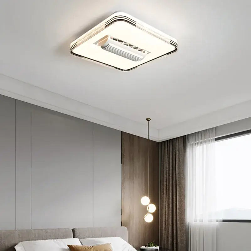 Chrome Square Ceiling Fan