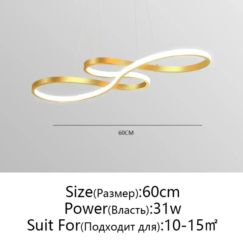 White Circle LED Chandelier
