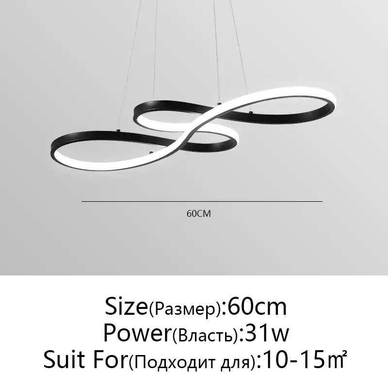 White Circle LED Chandelier