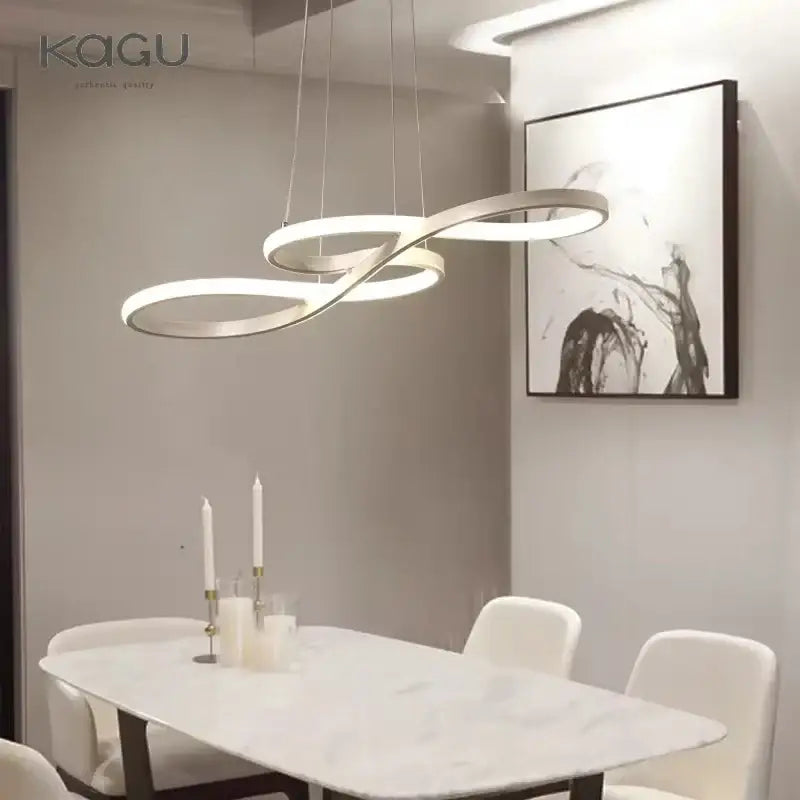White Circle LED Chandelier
