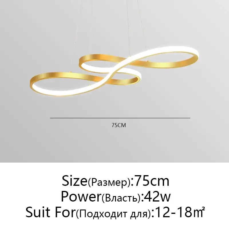 White Circle LED Chandelier