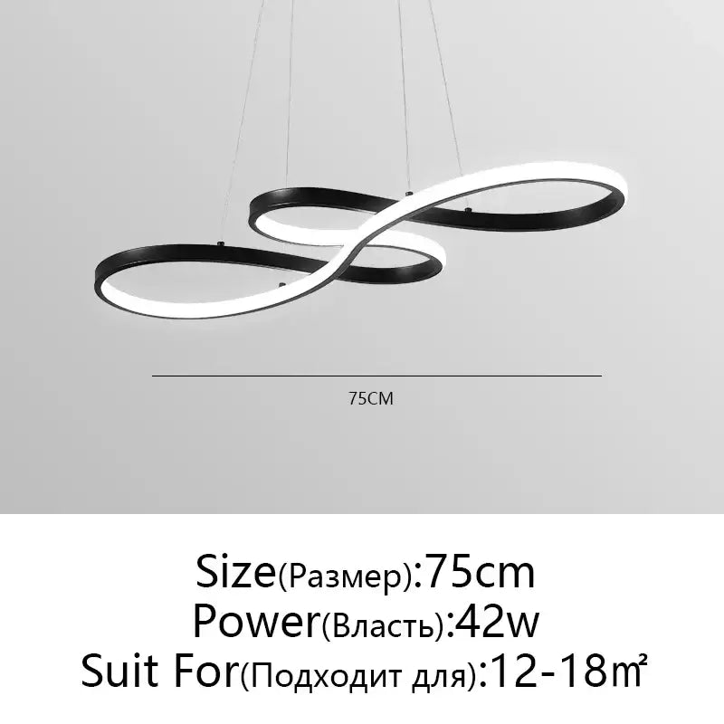 White Circle LED Chandelier