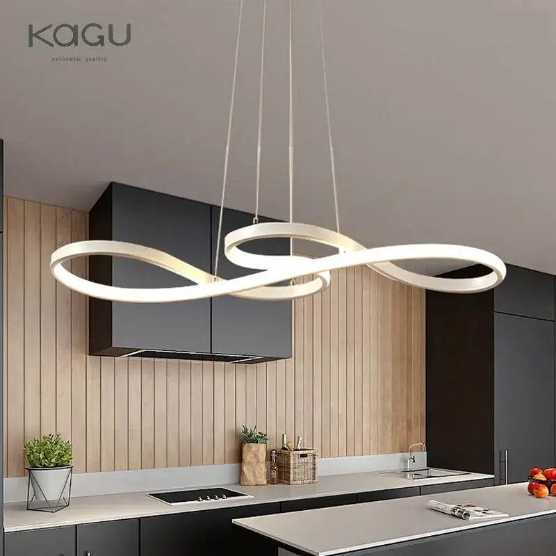 White Circle LED Chandelier