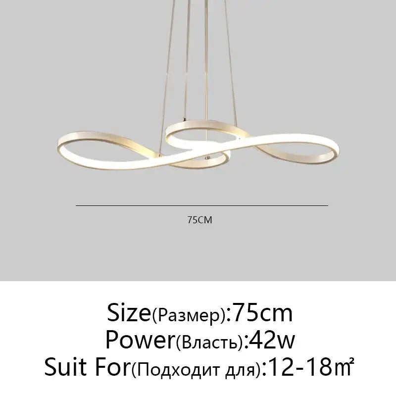 White Circle LED Chandelier