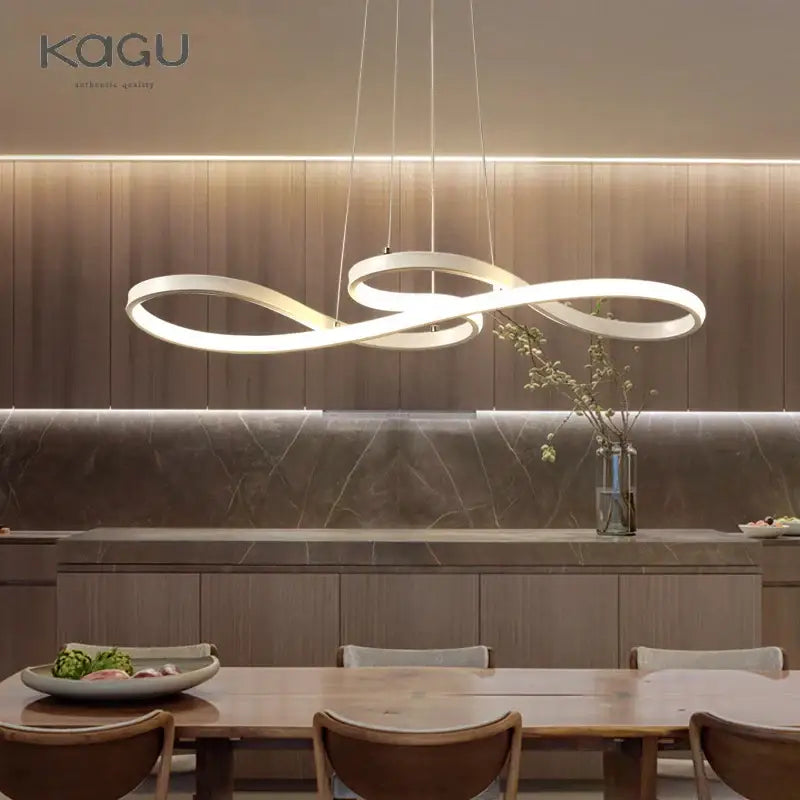 White Circle LED Chandelier