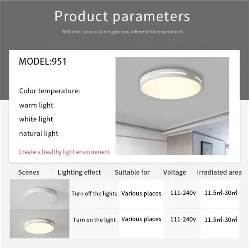 White Circular LED Ceiling