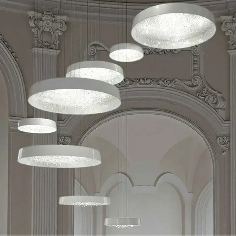 White Crystal Pendant Light